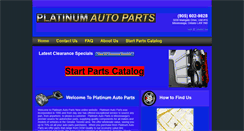 Desktop Screenshot of platinumautoparts.ca